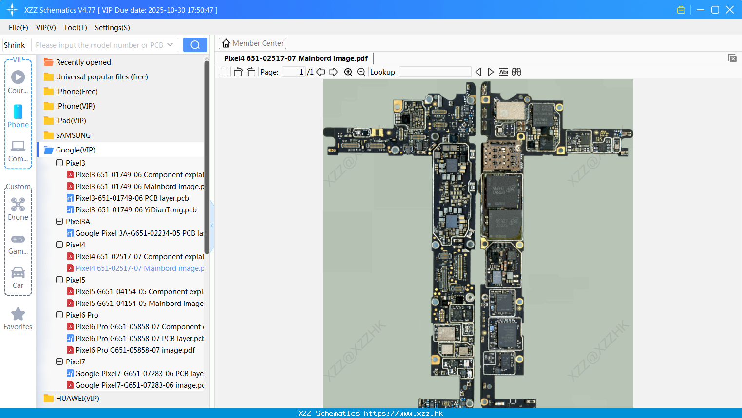 Google Pixel4 651-02517-07 Mainbord Image
